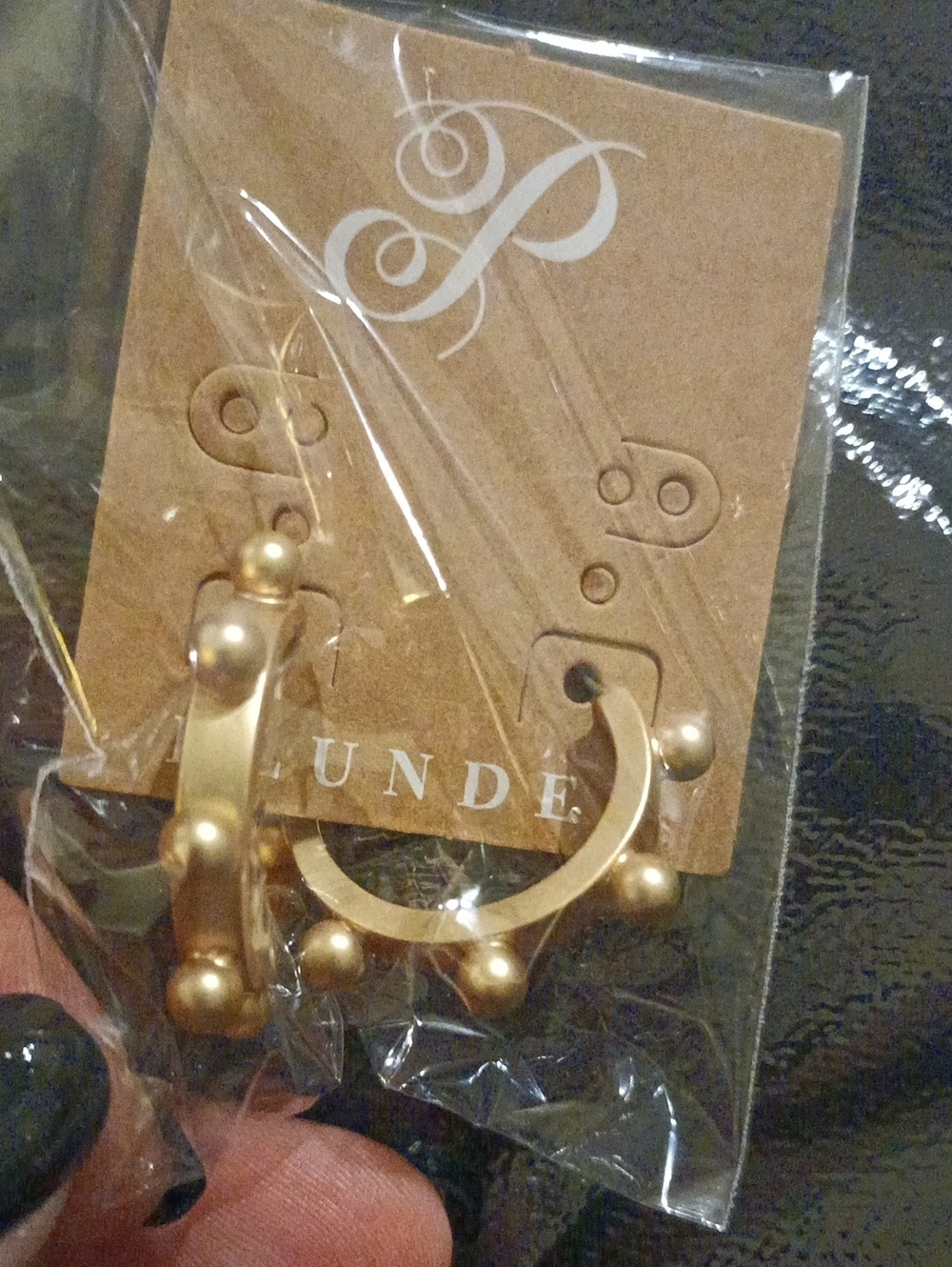 Plunder Gold Beaded Hoop Earrings